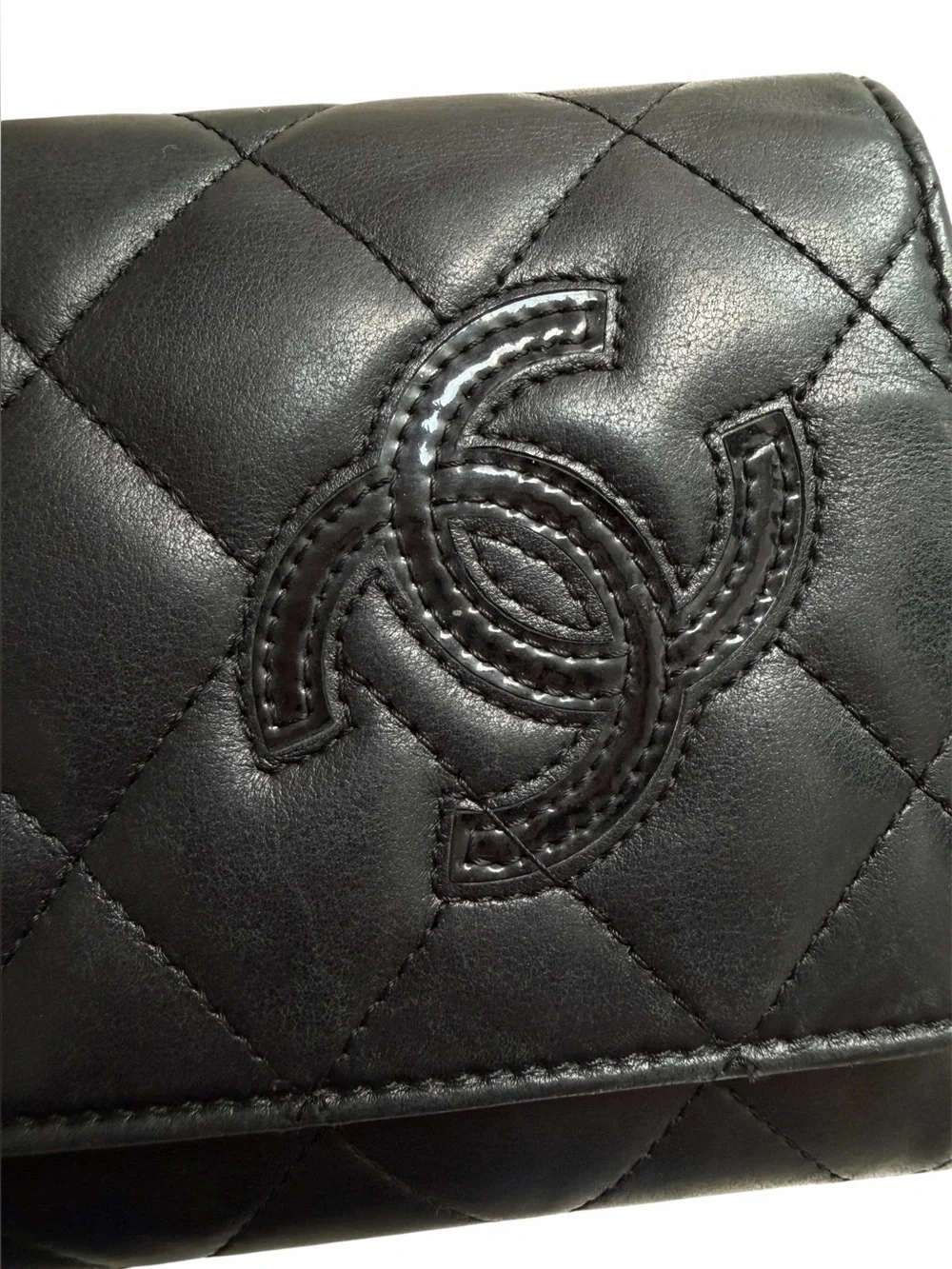 Chanel Quilted Calfskin Wallet w/ Authenticity Card + Box